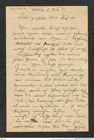 Nachlass Franz Steindachner, Brief von Emil Weiske an Franz Steindachner (14.08.1911), Inv.Nr. 582.06, Seite 1